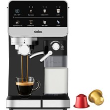 Savarga Siyah Espresso Kahve Makinesi 7 Farklı Kahve 1.5lt Su Hazne - 500ML Süt Hazne SCM-2996 (4801)