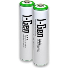 Zemira I-Gen B137 2 Adet Aaa 650 Mah Edilebilir Ince Kalem Pil 1.2V Ni-Mh Şarjlı Pil