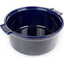 Zemira Peugeot - Appolia Sufle Tabağı - Kulplu Seramik Fırın - Mavi, 8,8 x 3 Inç