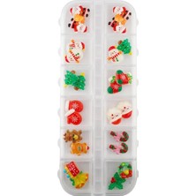 Zemira Fontenay 12 Farklı Çeşit 3D Tırnak Süsleri Tırnak Charm Nail Charms Yeni Christmas Özel Süsleri 2 R