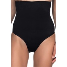 Lizbon Center Siyah Yüksek Bel Double Slip Korse