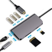 Zemira Codegen CDG-CNV40 Codegen USB 3.1 - 8ın1 3xusb 3.0+Hdmi+Usb 3.1 + RJ45 Ethernet+ Sd/m