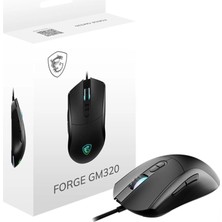 Zemira Forge GM320 Mouse, 12800 Dpi Optik Sensör, Rgb Led, 7 Düğme, USB 2.0, Siyah, 1.5m Kablo