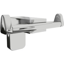 Zemira Bornoz Havlu Asma Askısı Banyo Lavabo Çatal 2'li Metal Sağlam Aparat Krom Askılık Vidalı
