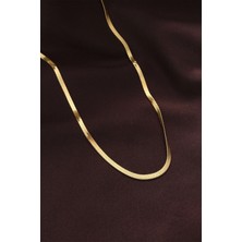 316L Çelik Altın Renk 60 cm Italyan Zincir Kolye