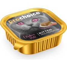 Zemira Prochoice Yavru Kediler Için, Tahılsız, Tavuk Etli Ezme, 100 G x 16 Adet