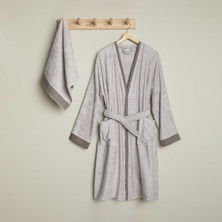Zemira Linens Tesso Bambu M/l Bornoz Seti Stone