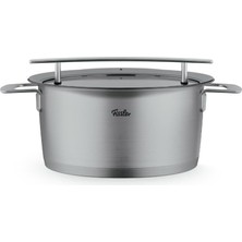 Zemira Fissler Phi Cam Kapaklı Kısa Tencere Paslanmaz Çelik Renkli 24 cm