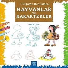 1001 Çiçek Kitaplar Çizgiden Resimlere - Hayvanlar ve Karakterler