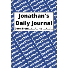 Zemira Independently Published Personalized Daily Journal - Jonathan: Cover