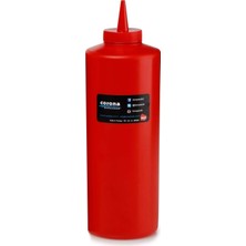 Zemira Bora Plastik BO2107 Ketçap Mayonez Kapağı, Kırmızı, 925 ml