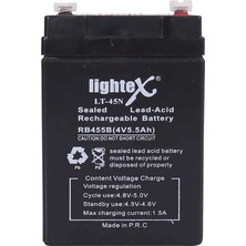 Valor Lightex Lt-45 4V 5.5AH Işıldak Fener Aküsü
