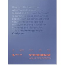 Zemira Stonehenge Aqua Suluboya Bloğu, 63,5 Kg, Soğuk Pres, 12 x 16 Inç, 15 Yaprak, Beyaz