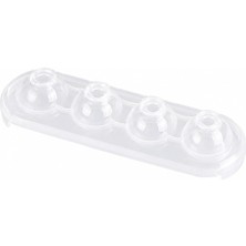 Zemira 4’lü Küre Buz Kalıbı, Üstten Doldurulabilir Sağlam Plastik Buz Topu Yapma Kabı, Meyveli Buz Küresi