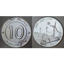 Banknoting Cezayir 10 Dinar 2024.