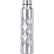 Zemira Çelik Gri 1000 ml Sporcu Matara Suluk (Sicak-Soğuk Tutmaz) CIN338