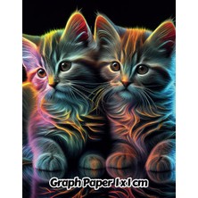 Zemira Abstract Cat Graph Paper 1x1 Cm: 1cm Squared Grid Paper | Gift For People Who Love Kittens, Pet Lov