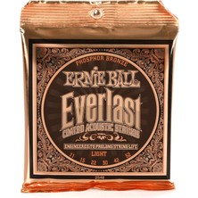 Zemira Ernie Ball Everlast Hafif Kaplamalı Fosfor Bronz Akustik Gitar Telleri, Ölçü 11-52