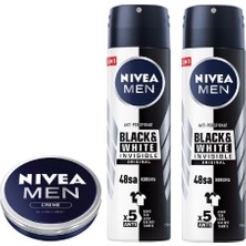 Zemira Nivea Men Erkek Sprey Deodorant Black&white Invisible 150ML X2 Adet Men Erkek Bakım Kre