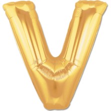 Ozka Concept V Harf Folyo Balon Altın Renk 40 Inç