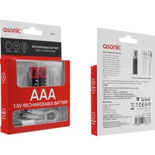 Zemira PL1400, Aaa, Şarjlı Pil, 1.5VOLT, 400MAH/750MWH, ile Kolay Şarj, 2 Li Paket