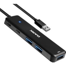 Zemira Dark Çoklayıcı Hub X5C Usb3.2 Gen 1 Type-A To 3 Port Usb-A & 1 Port 2.0 / 1x (Dk