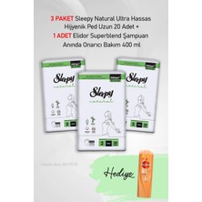 Zemira Sleepy Ultra Hassas Hijyenik Ped Uzun 20 Adet X3 Elidor Şampuan Anında Onarıcı Bakım 400