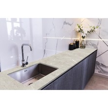 Zemira Stickerart Tezgah Üstü Fayans Kaplama Folyosu Mutfak Tezgahı Kaplama Slab Marble 70 cm x 1 M