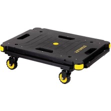 Zemira PC531 137 kg 55X45 cm Dört Tekerli Yük Paket Taşıma Arabası, Sarı/siyah