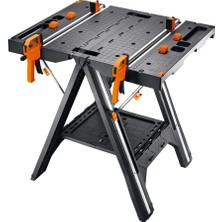 Zemira Worx WX051 Çok Fonksiyonlu Katlanabilir Çalışma Tezgâhı + 2 Adet Işkence