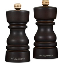 Zemira Cole & Mason H233017 Londra Çikolata Ahşap Tuz Karabiber Değirmeni Seti, 130 Mm, Hassas + Karbon