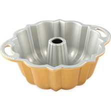 Zemira Nordic Ware 51277 Yıldönümü Halka Kek Kalıbı, 1420 ml (6 Kap), Alüminyum, Altın