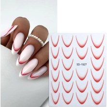 Zemira Fontenay 5d Tırnak Stickerları - 5d Nail Stickers SD-1927 Renkli