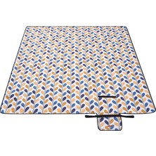 Zemira Songmics Piknik Örtüsü GCM87CU, 200 x 200 cm Büyük Plaj Örtüsü, Kamp Örtüsü, Su Geçirmez Alt Yüzey,