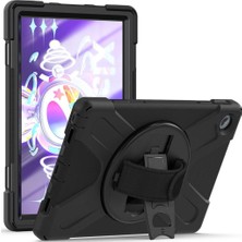 Zemira Tab M10 Plus 3. Jenerasyon TB-125FU TB-128FU Defender Askılı Zırhlı Tank Case Siyah
