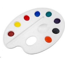 Zemira Brons Resim Paleti Plastik Küçük, Beyaz, BR-217