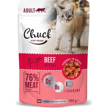 Zemira Chuck Pouches, Yetişkin, Dana Etli 100 gr x 24 Adet