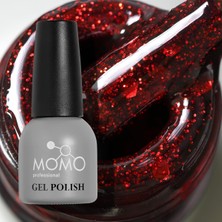 Zemira Momo Professional Kalıcı Oje G007 Kırmızı Parıltılı Şarap 14 ml