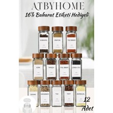 Zemira Akasya Kapaklı 12'li Baharatlık Seti 120 ml