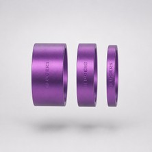 Heugers 1-1/8\" Uyumlu 3 Parça Furç Spacer Yükseltici Seti Mor (5mm, 10MM, 20MM)