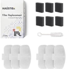 Zemira Haustier WF009L Otomatik Su Sebili Su Sebili Filtre Seti (6 Adet)