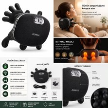 Auhma Polyap Şarjlı Omuz ve Boyun Masaj Aleti 3D Yoğurma Masajı Isıtmalı 4000 Mah Kablosuz Shiatsu Masaj Cihazı