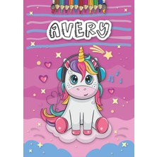 Zemira Independently Published Avery: Personalized Coloring Book For Avery | Theme: Unicorn | Birthday Gif