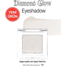 Zemira Yoğun Işıltılı Jel Yapılı Tekli Far Diamond Glow Eyeshadow 06 White Diamond