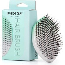 Zemira Fenda Profesyonel 4 Pinli Oval Yeşil Saç Fırçası