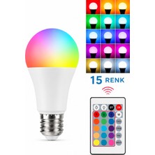 Naturel Dekor Kumandalı Rgb Işık E27 LED Ampul 800 Lümen 9W