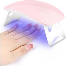 Zemira Profesyonel 6W Uv LED Tırnak Kurutma Lambası Hızlı Kuruma Akıllı Sensör Çoklu Zaman Ayarı 6 LED