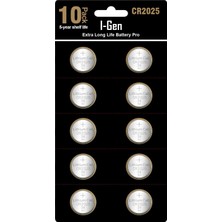 Zemira I-Gen CR2025 Pil 10'lu Paket Lityum Düğme Pil 3V 2025