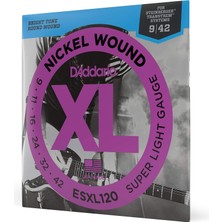 Zemira D'addario ESXL120 Elektro Gitar Tel Seti, Xl, 9-42, Nickel Wound, Re
