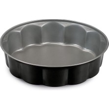 Zemira Guardini 05526HE Happy Hour, Kek Kalıbı, Çiçek, 26 Cm, Yapışmaz Kaplamalı Çelik, Renk: Siyah/gri, P